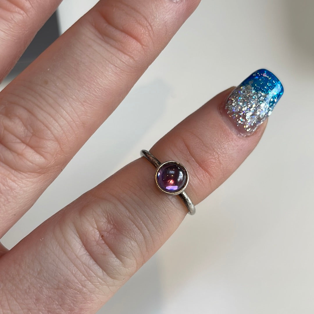 Genuine Pandora Amythst Birthstone Purple Rings Size 52
