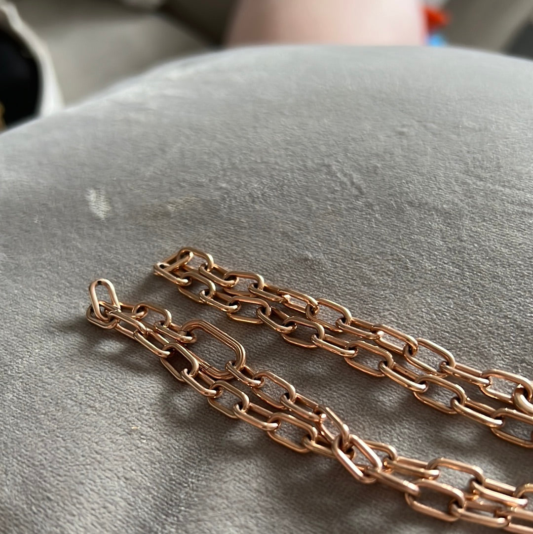 Genuine Pandora Rose Gold Me Essence Link Chain Necklace 40cm