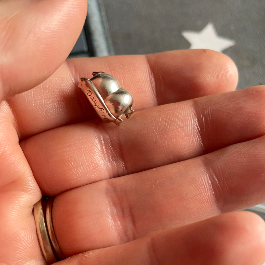 Genuine Chamilia Daughter Heart with Heart Arrow Charm