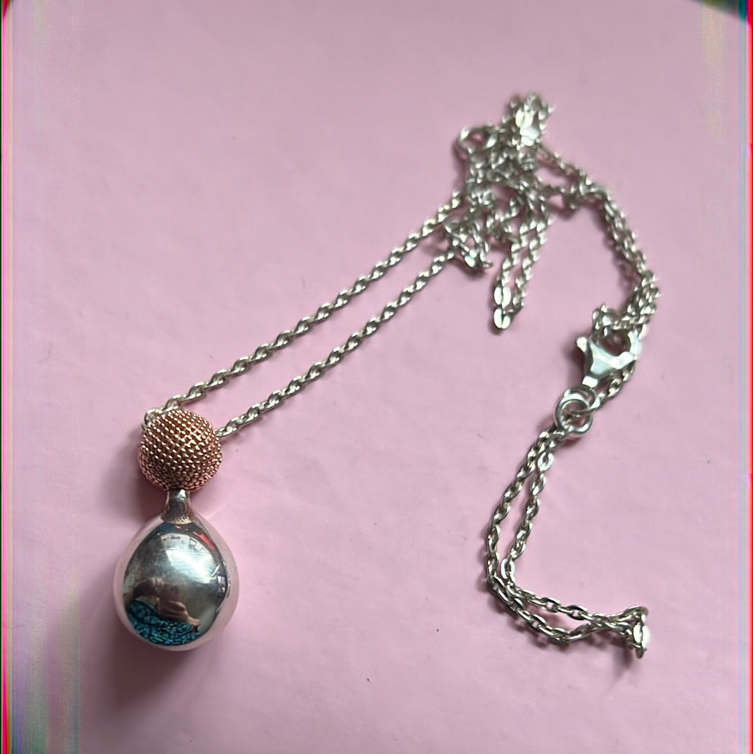 Genuine Links of London Sterling Silver and Gold Masquerade Necklace 50cm