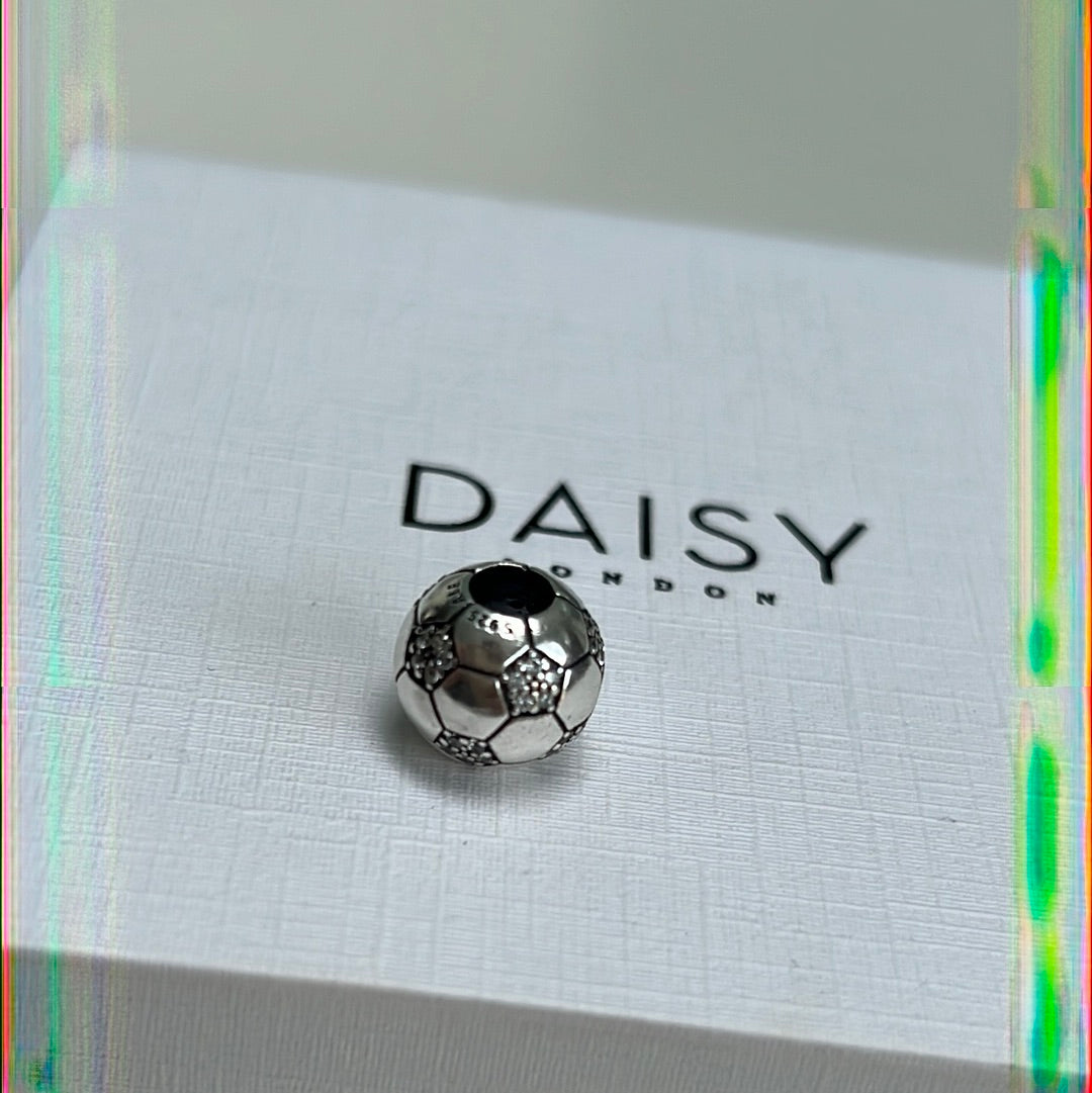 Genuine Pandora Pave Football Charm New Style