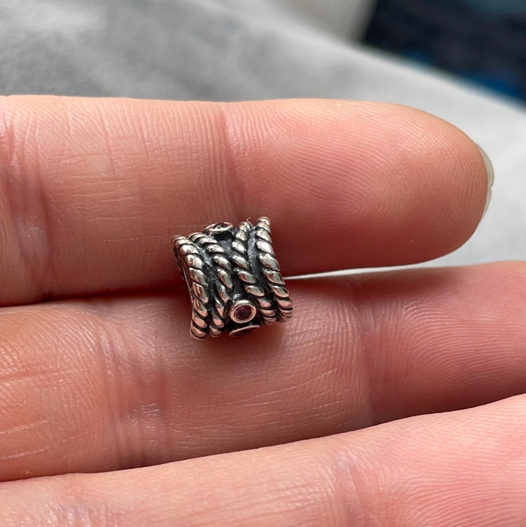 Genuine Pandora Rare HTF Hidden Romance Rhodolite Charm