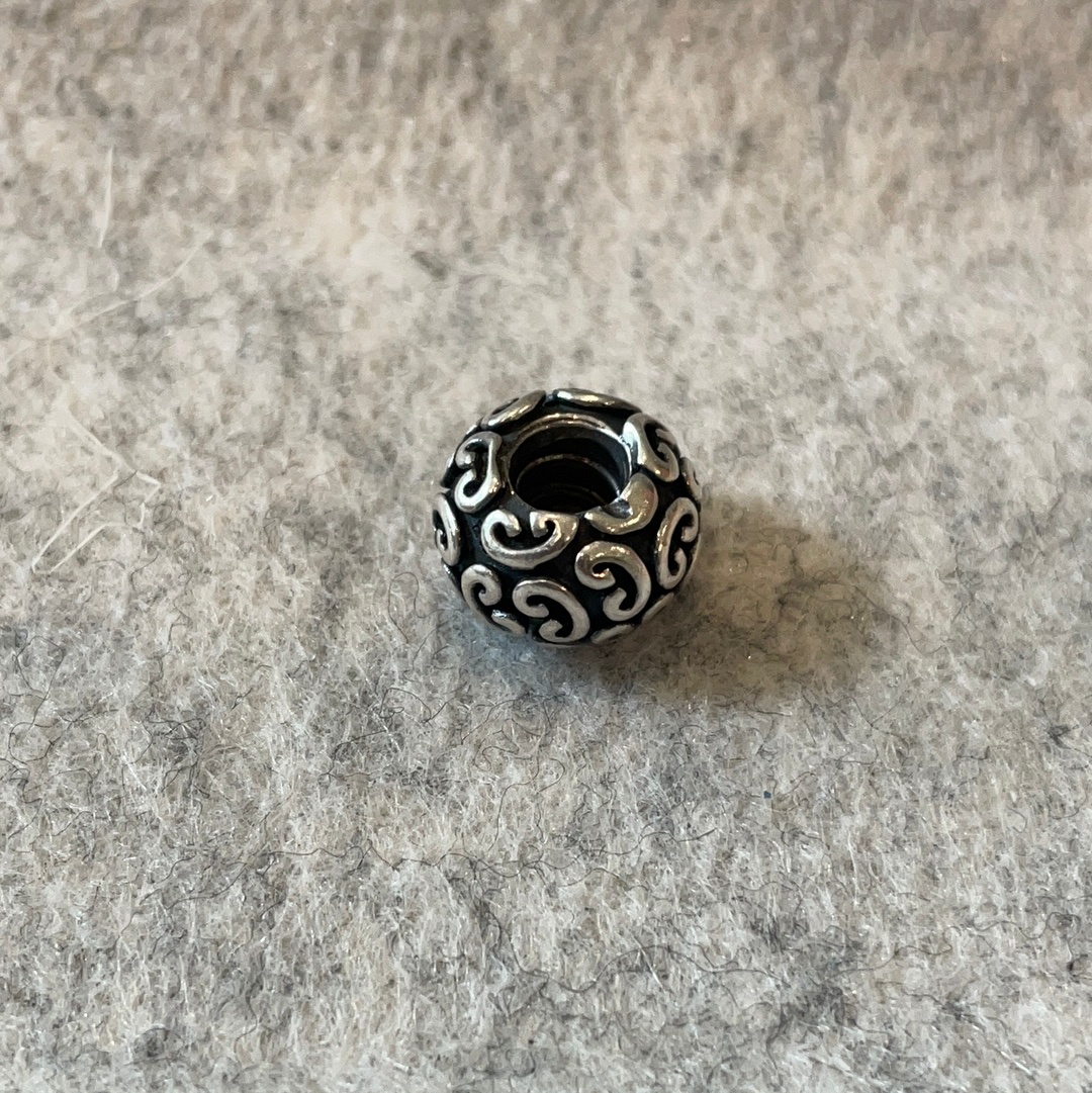 Genuine Pandora Swirl C Charm Retired