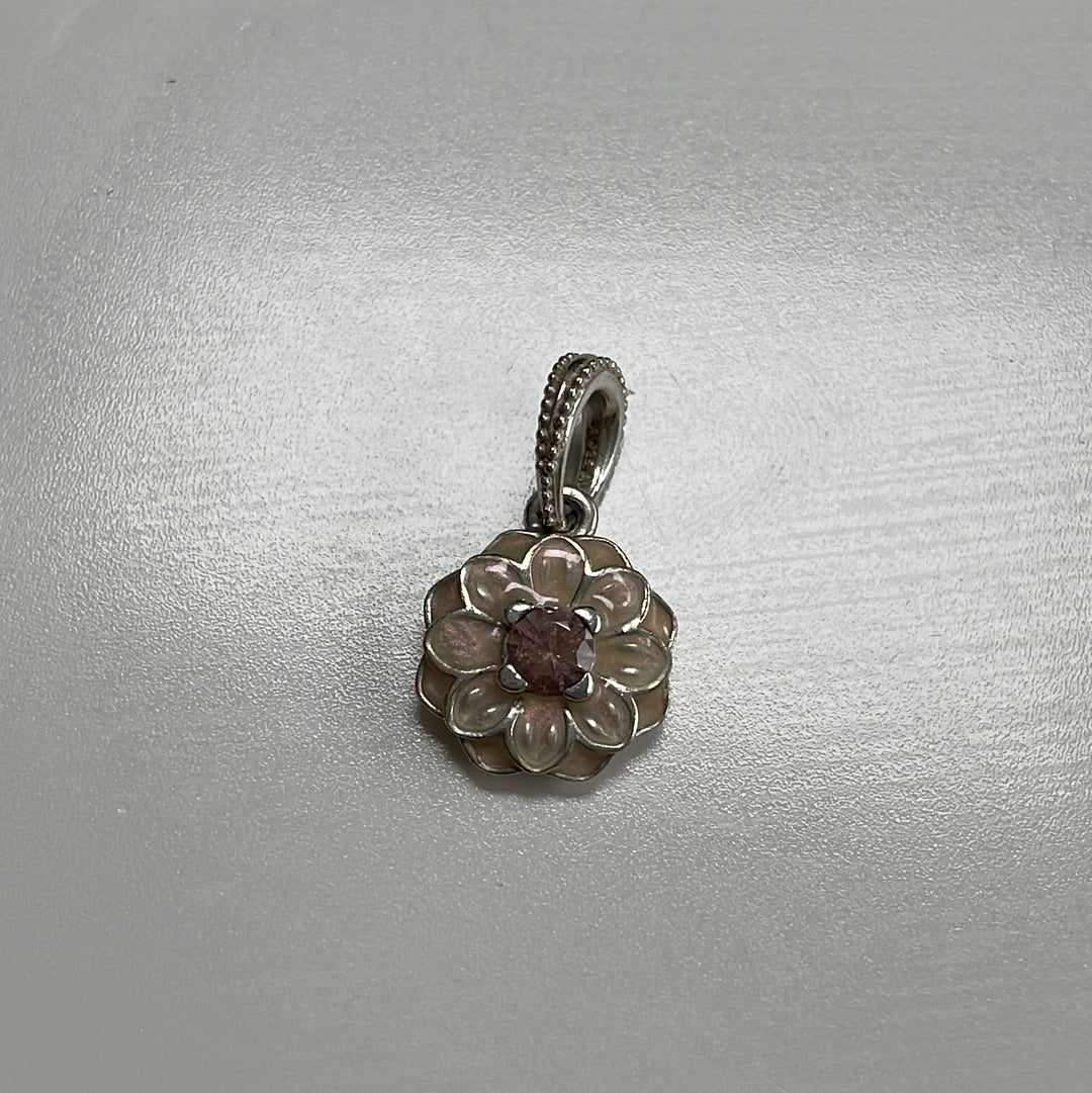Genuine Pandora Pink Magnolia Flower Charm Dangle Charm