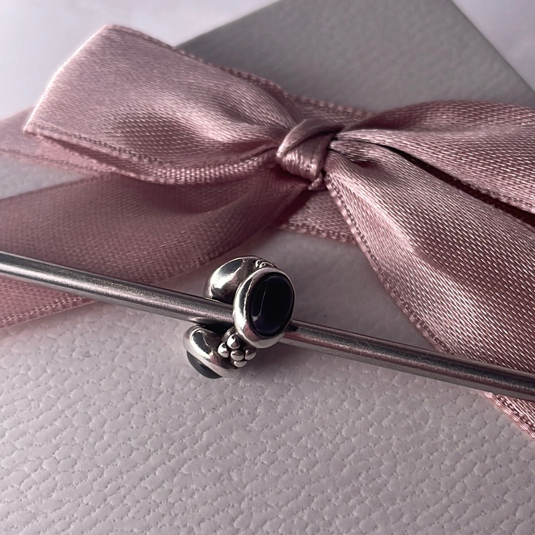 Genuine Pandora Pale Grey Moonstone Spacer RARE HTF