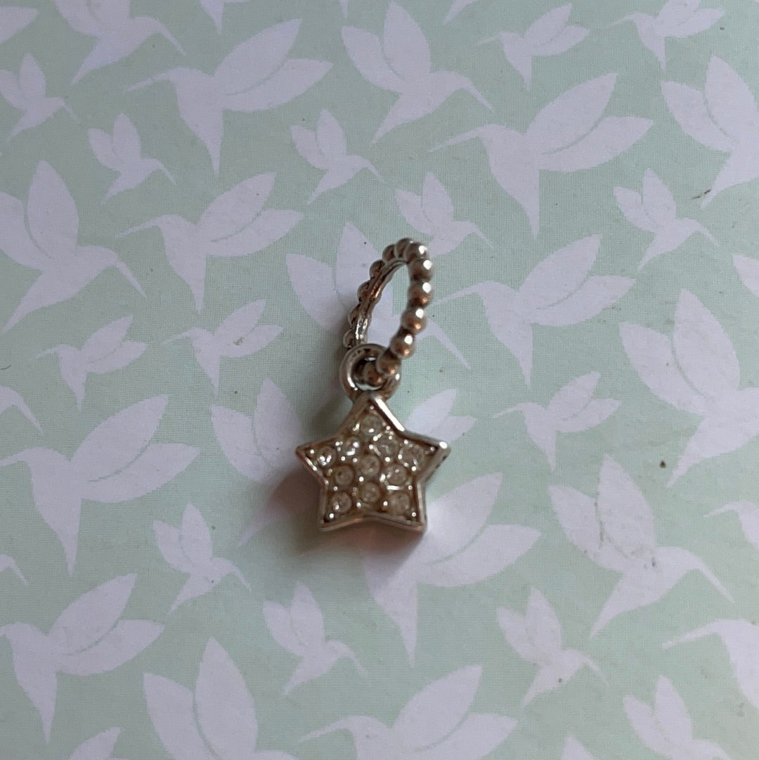Genuine Chamilia Tiny Clear Pave Star Dangle Charm