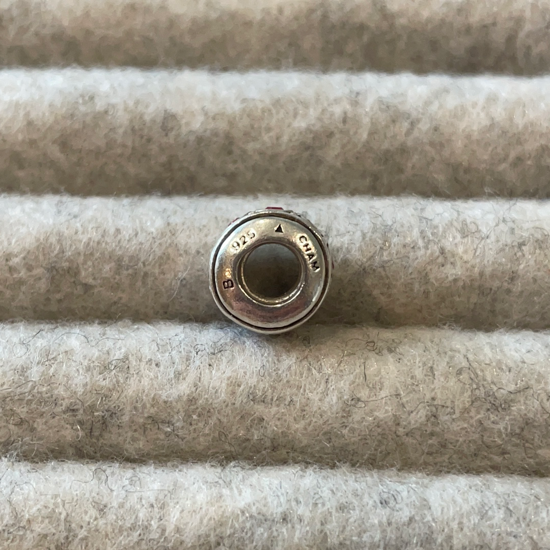 Genuine Chamilia red stone spacer