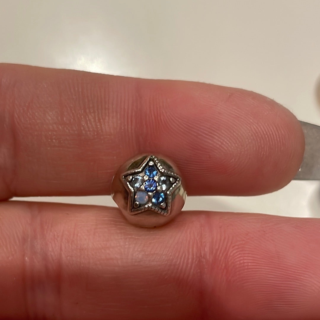 Genuine Pandora Blue Mosaic Star Clip Beautiful x1