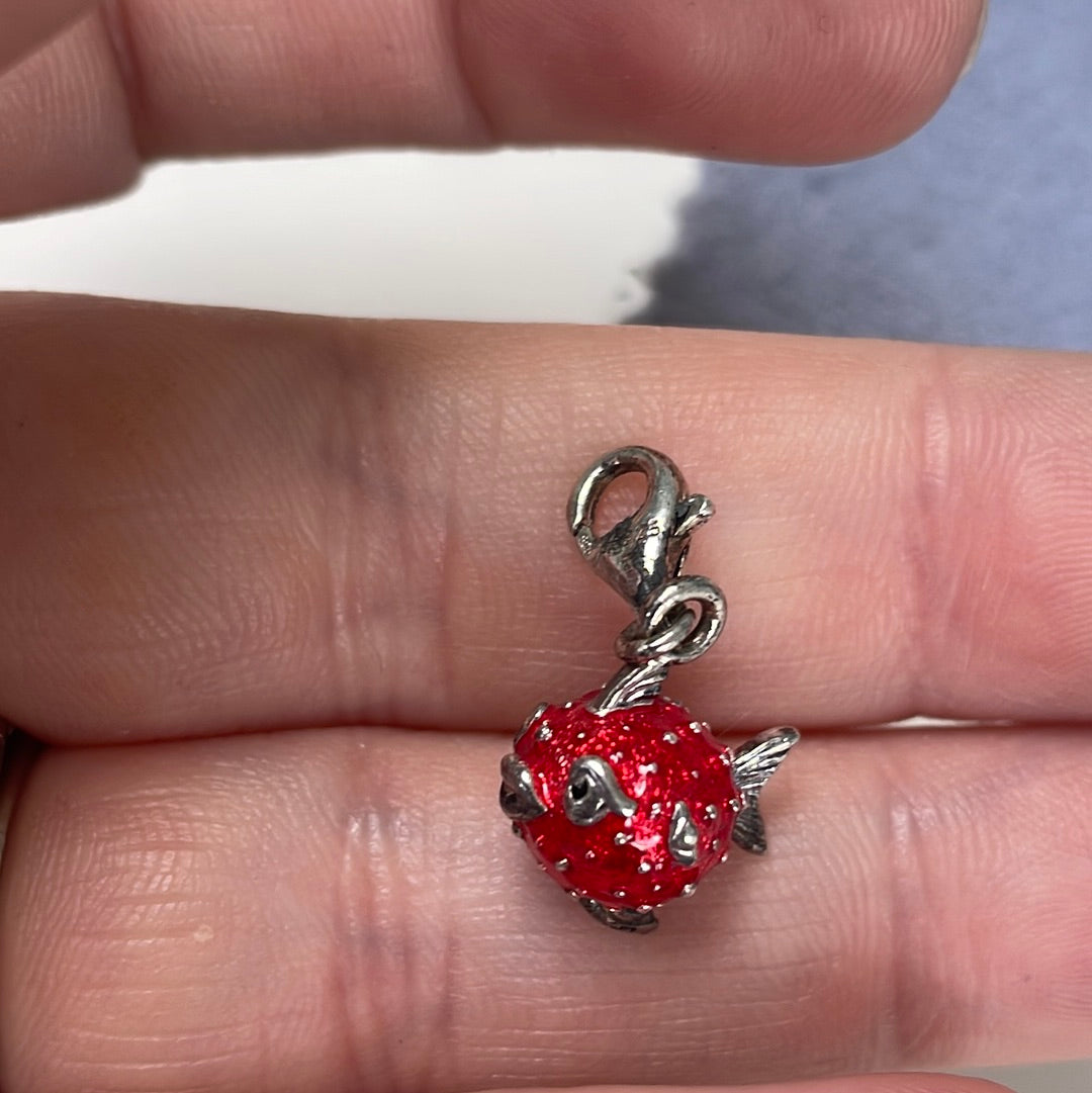 Genuine Thomas Sabo Red Enamel Puffa Fish RARE