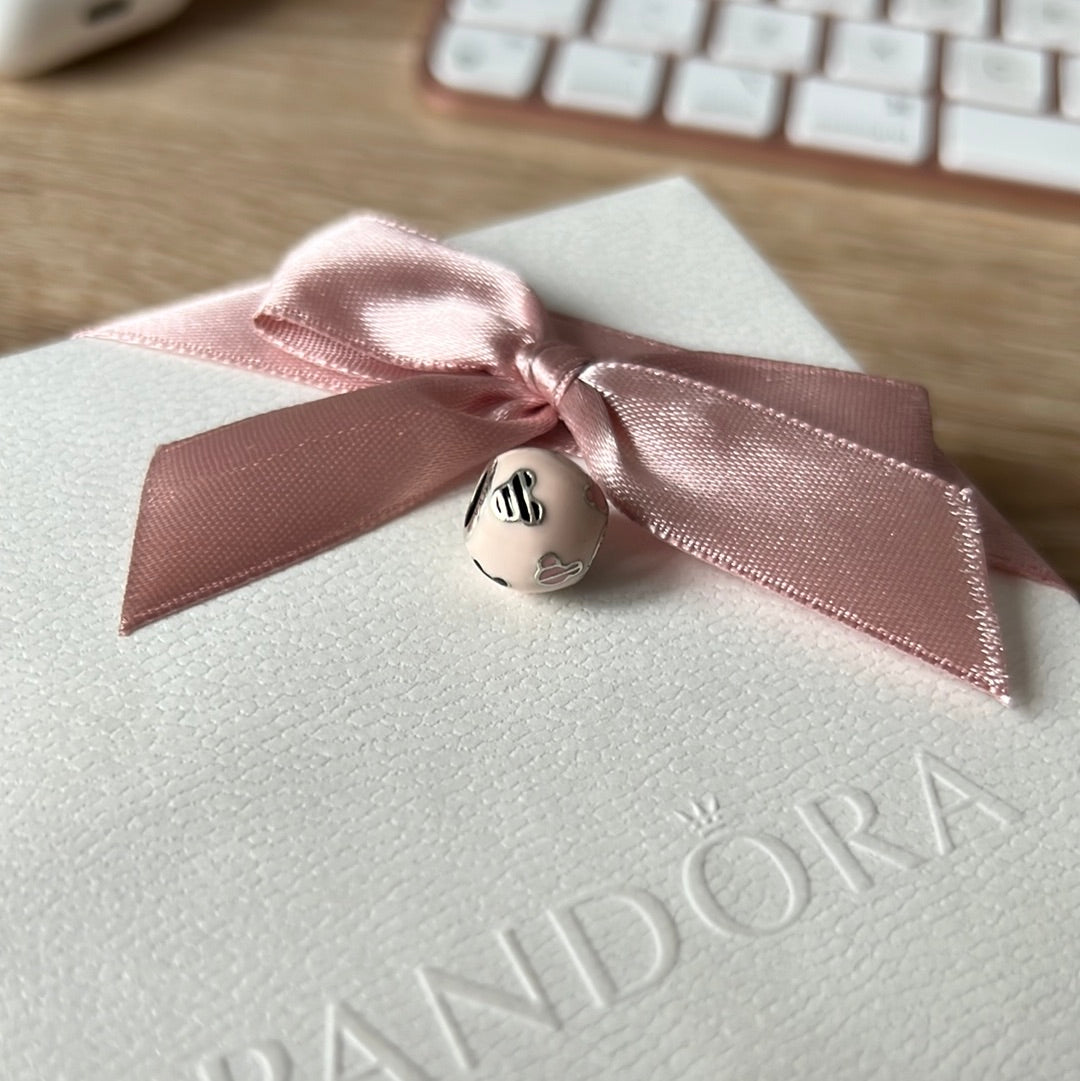 Genuine Pandora Disney Parks Enamel Pink Mickey Mouse Enamel Charm RARE
