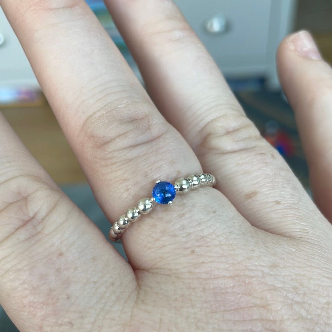 Genuine Pandora New Style Birthstone Beautiful Blue Ring in Size 60