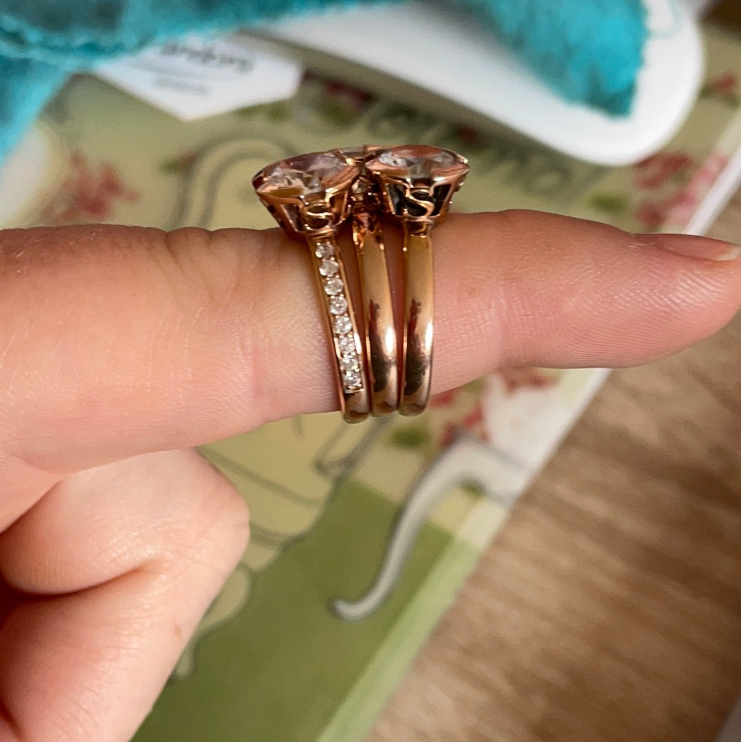 Thomas Sabo Rose Gold Clear Stone CZ Eternity Ring Size 54 VARIOUS STYLES