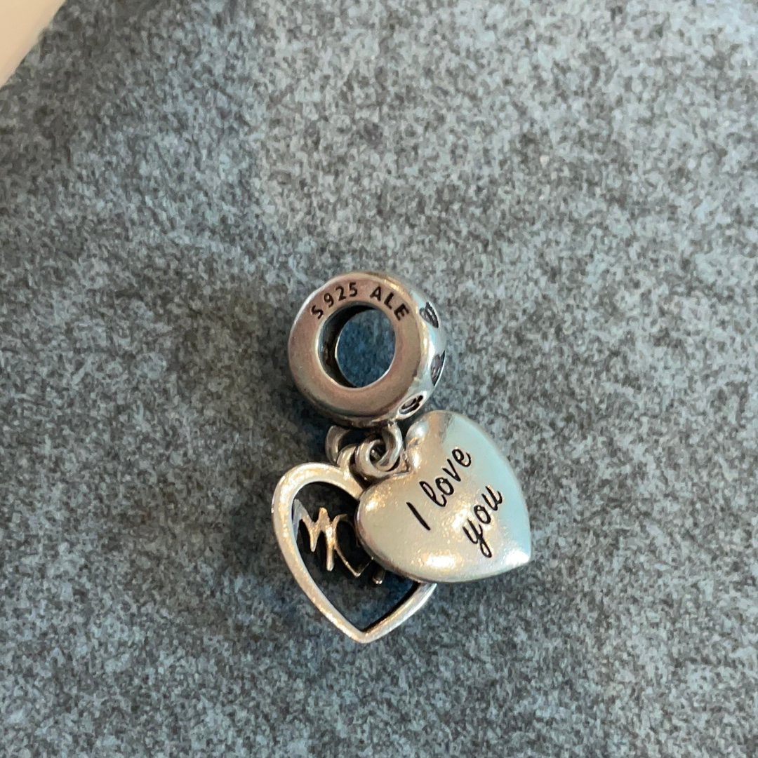 Genuine Pandora Mother Mum Mummy Mama Charm With Pink Enamel Dangle