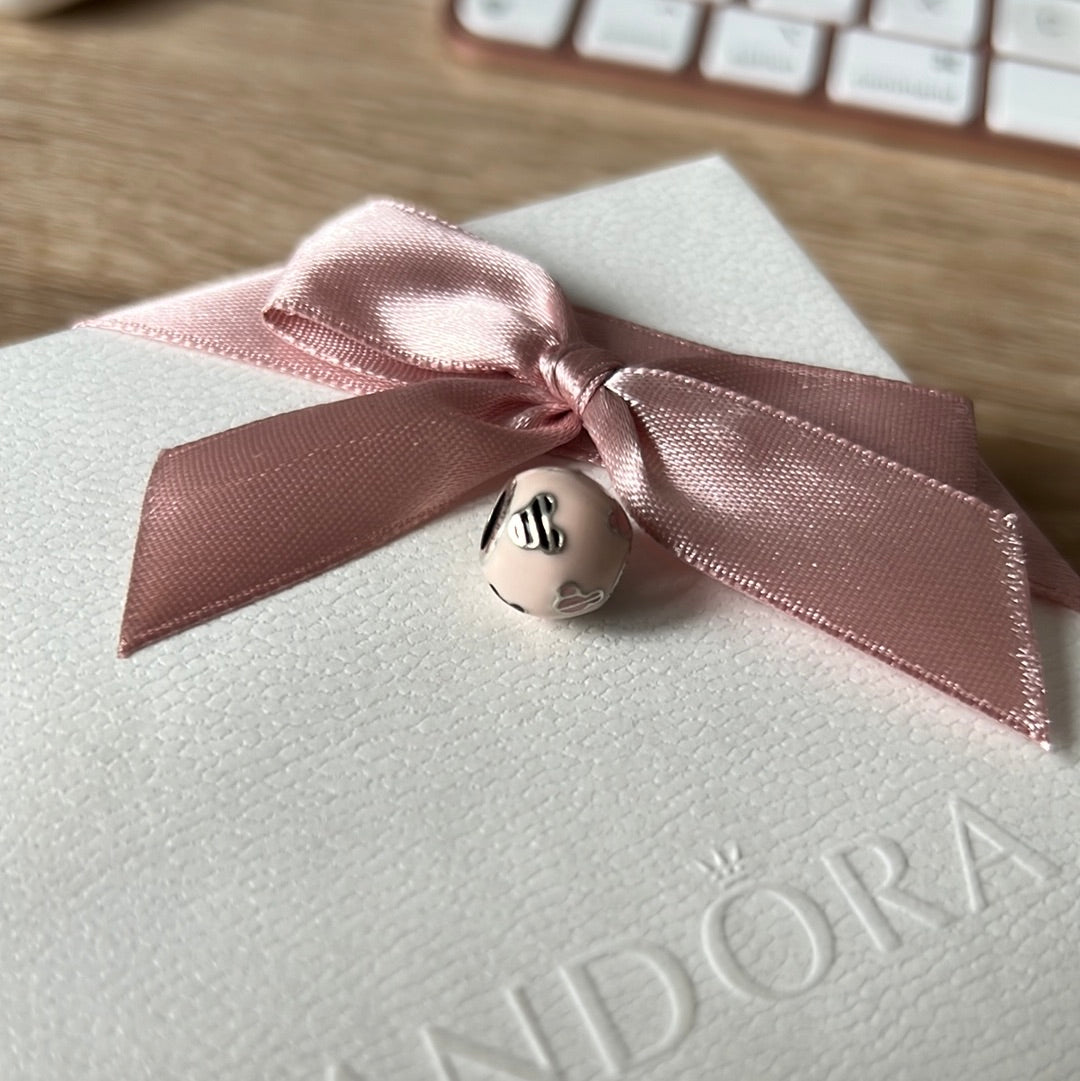 Genuine Pandora Disney Parks Enamel Pink Mickey Mouse Enamel Charm RARE