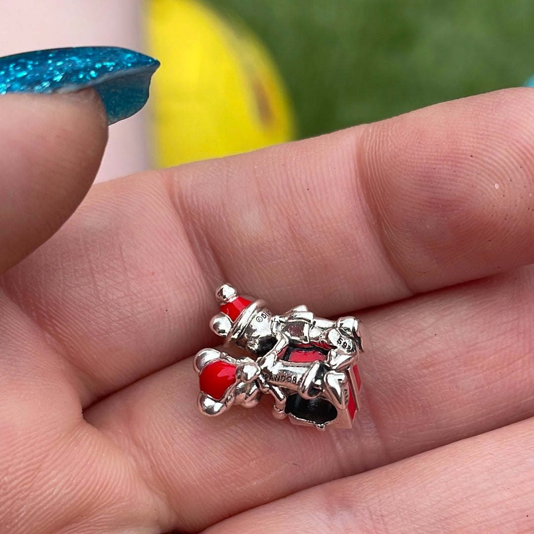 Genuine Pandora Mickey and Minnie Christmas Enamel Disney Charm