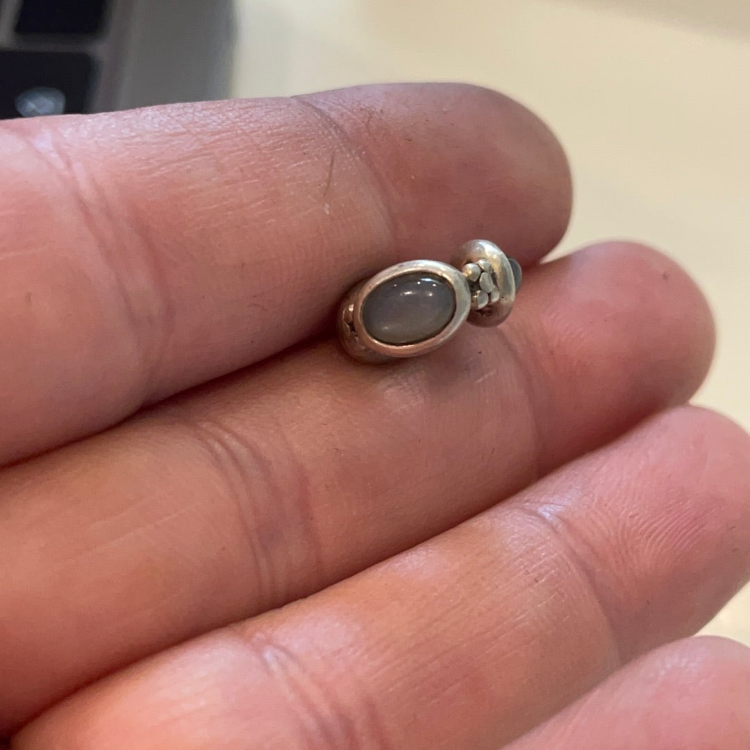 Genuine Pandora Pale Grey Moonstone Spacer RARE HTF