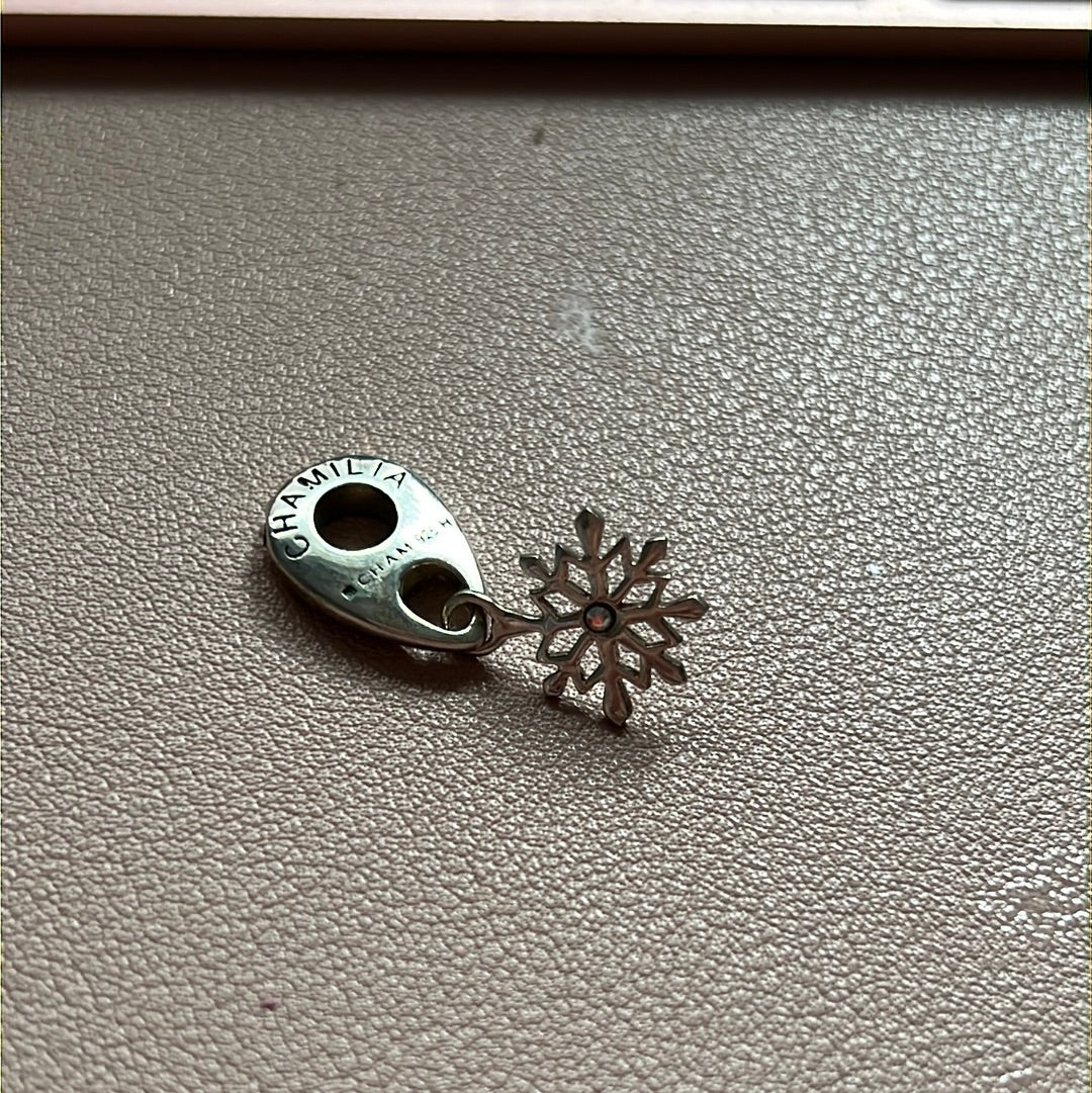 Genuine Chamilia Snowflake Dangle Charm