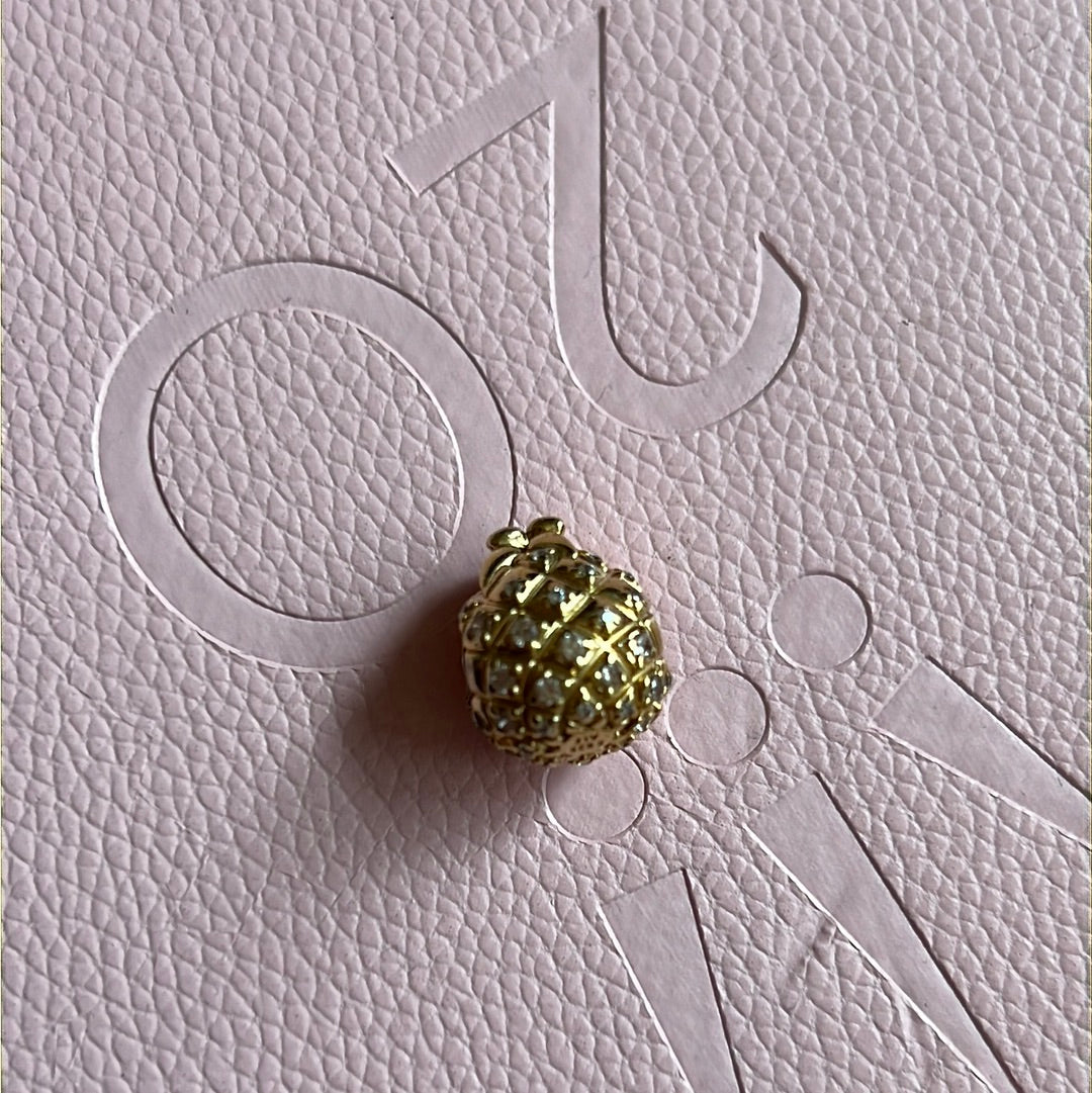 Genuine Pandora Shine Gold Pineapple Fruit Fertility Charm