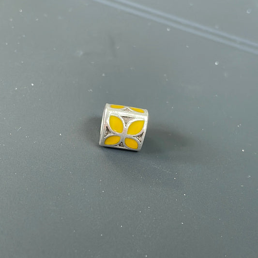 Genuine Pandora Yellow Enamel Flower Charm