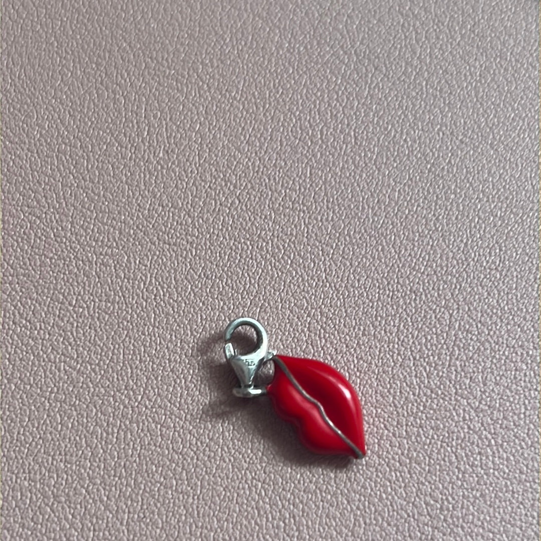 Thomas Sabo Sterling Enamel Lips Clip Charm