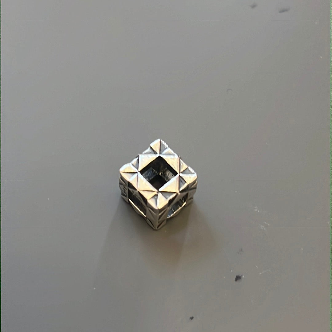 Genuine Trollbeads Origami Cube Retired Charm