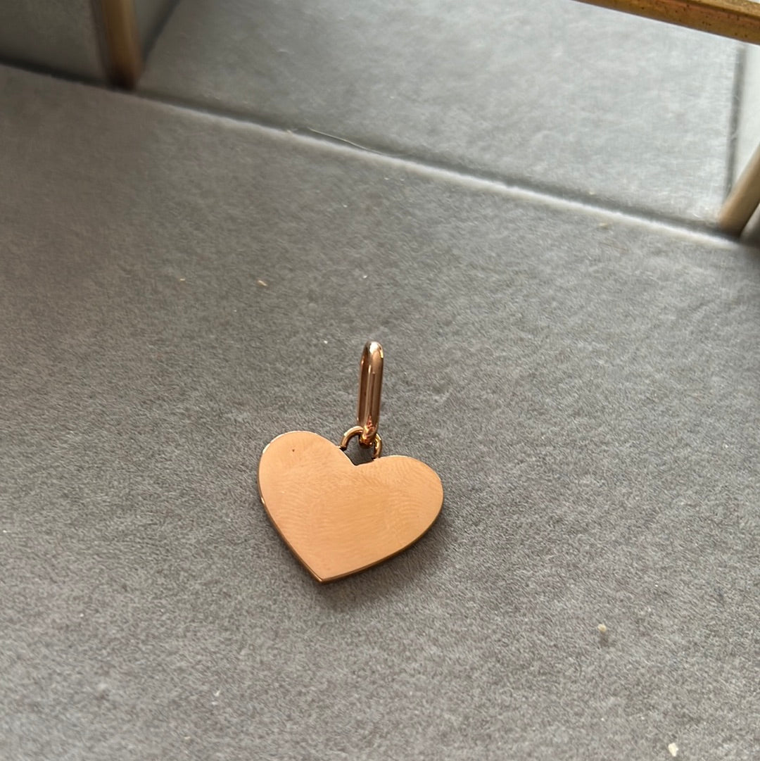 Genuine Abbott Lynn Rose Gold Heart Charm Pendant