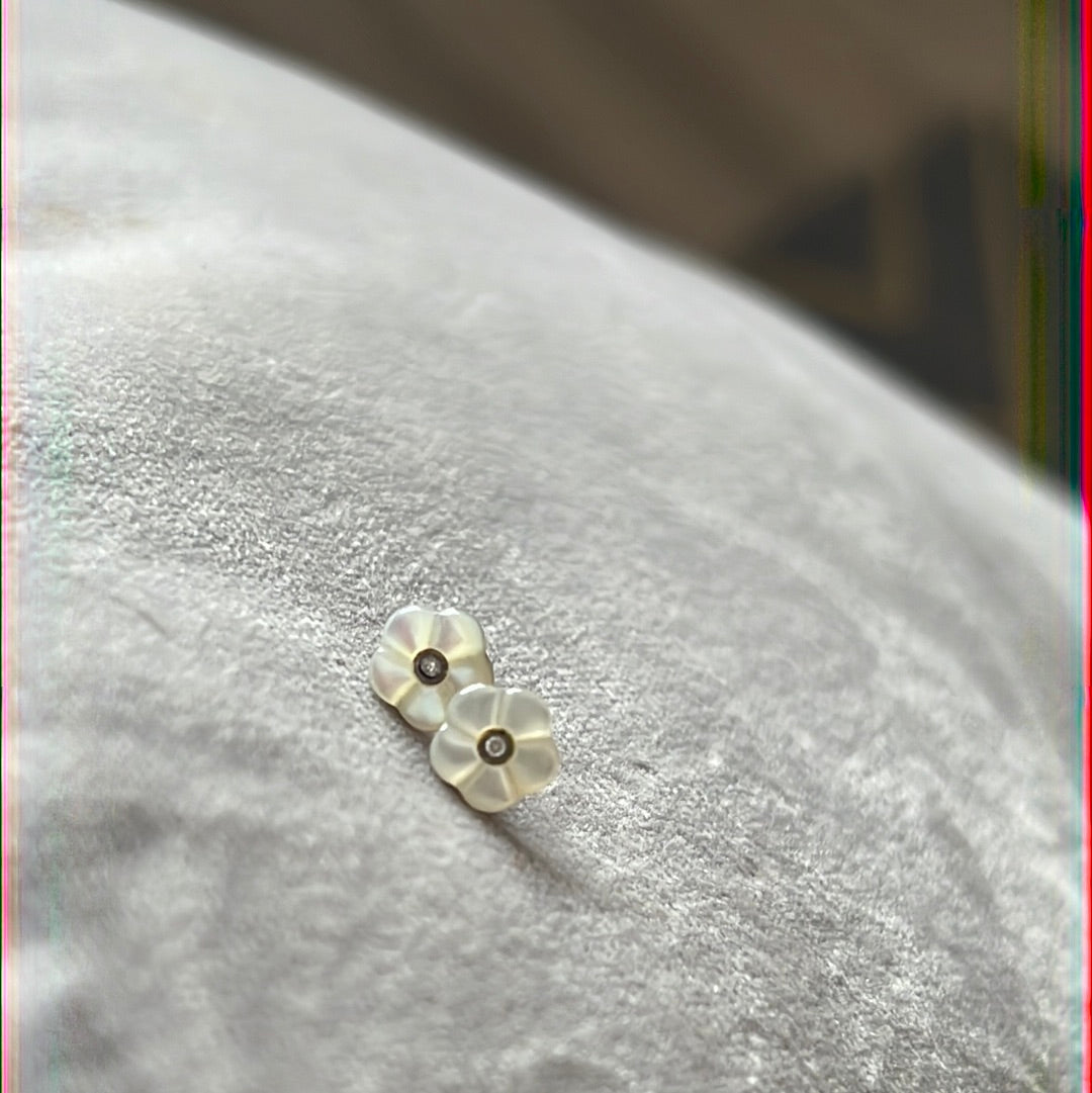 Genuine Pandora Luminous Pearl Flower Earrings