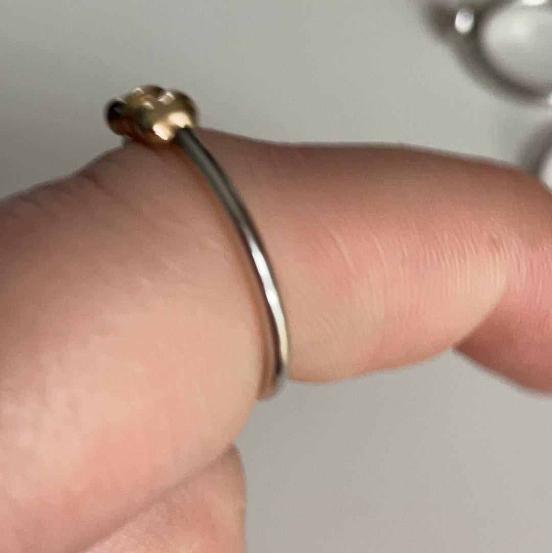 Genuine Pandora Small Gold Bow Ring Size 58