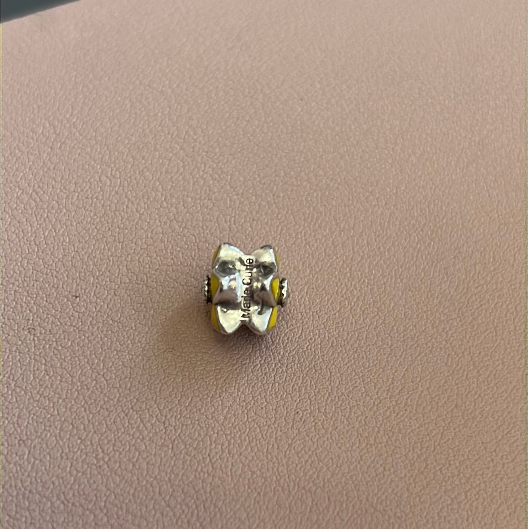 Genuine Chamilia Marie Curie Cancer Awareness Yellow Flower Charm