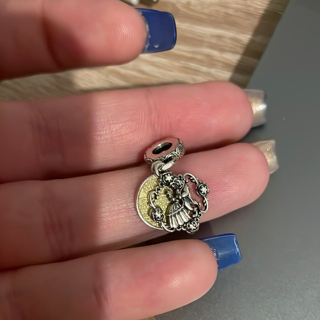 Genuine Pandora Disney Beauty and the Beast Dance Charm