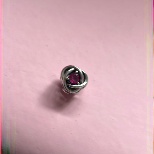 Genuine Pandora Pink Heart Birthstone Birthstone New Style Eternity
