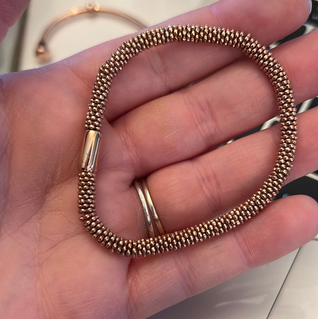 Genuine Links of London Rose Gold Effervescent Star Bracelet 18cm BN