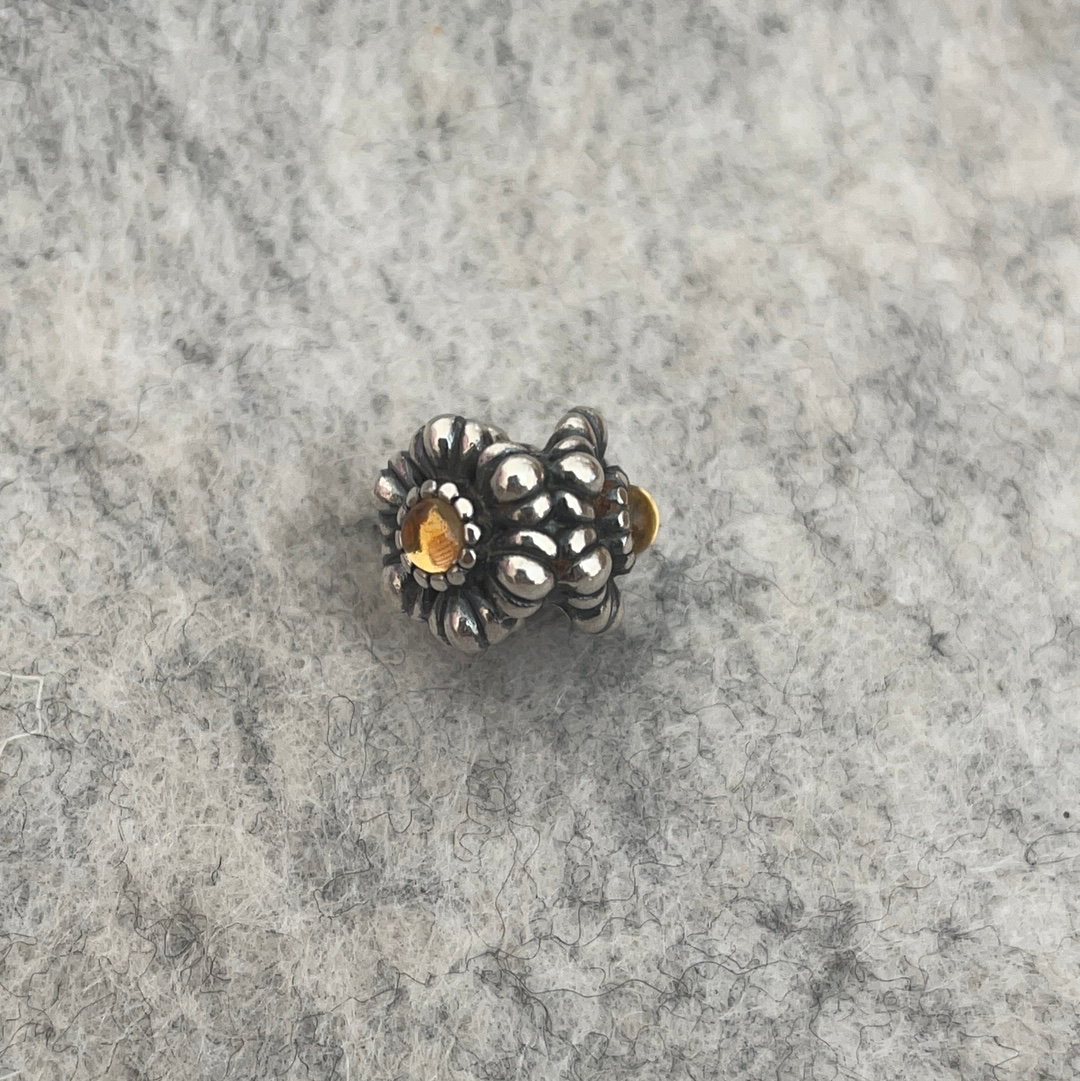 Genuine Pandora Yellow Birthday Bloom Charm