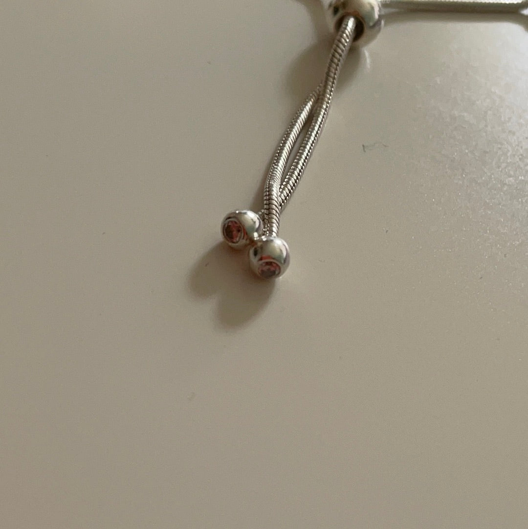 Genuine Pandora Solid Bangle Slider Bracelet Adjustable
