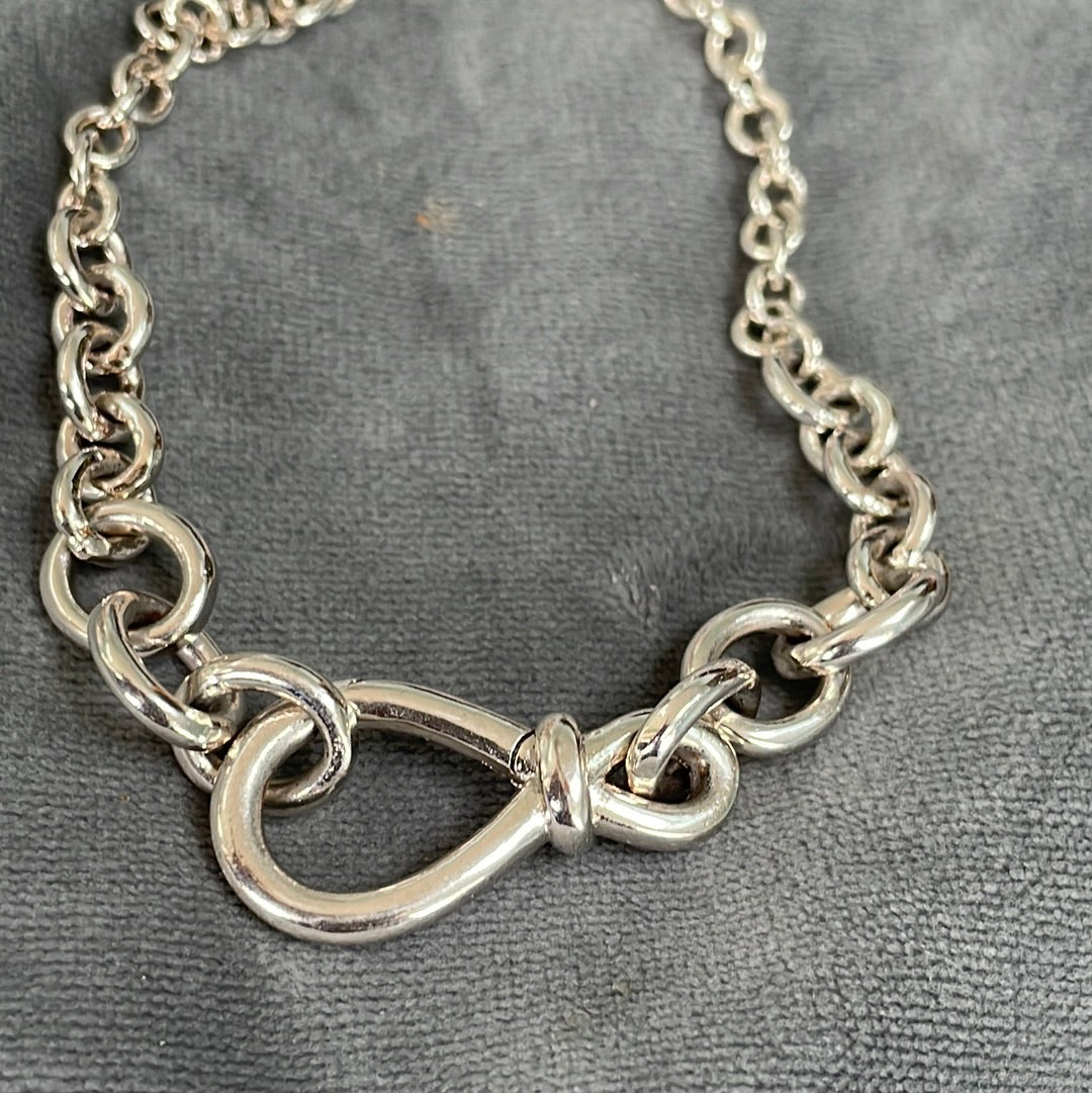 Genuine Pandora Chunky Knot Chain Bracelet Clip Clasp 20cm