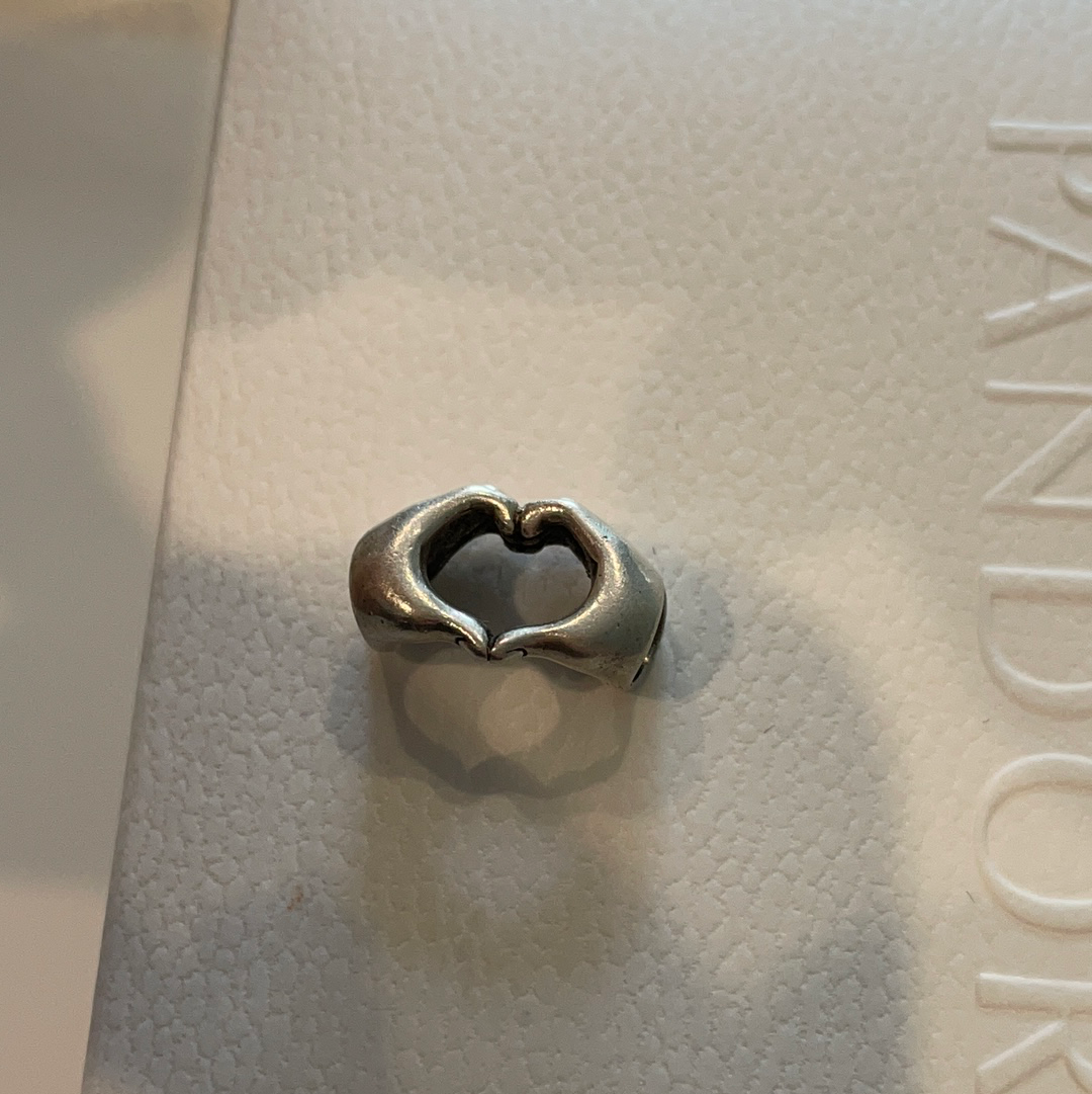 Sterling Silver Love Heart Hands  Charm