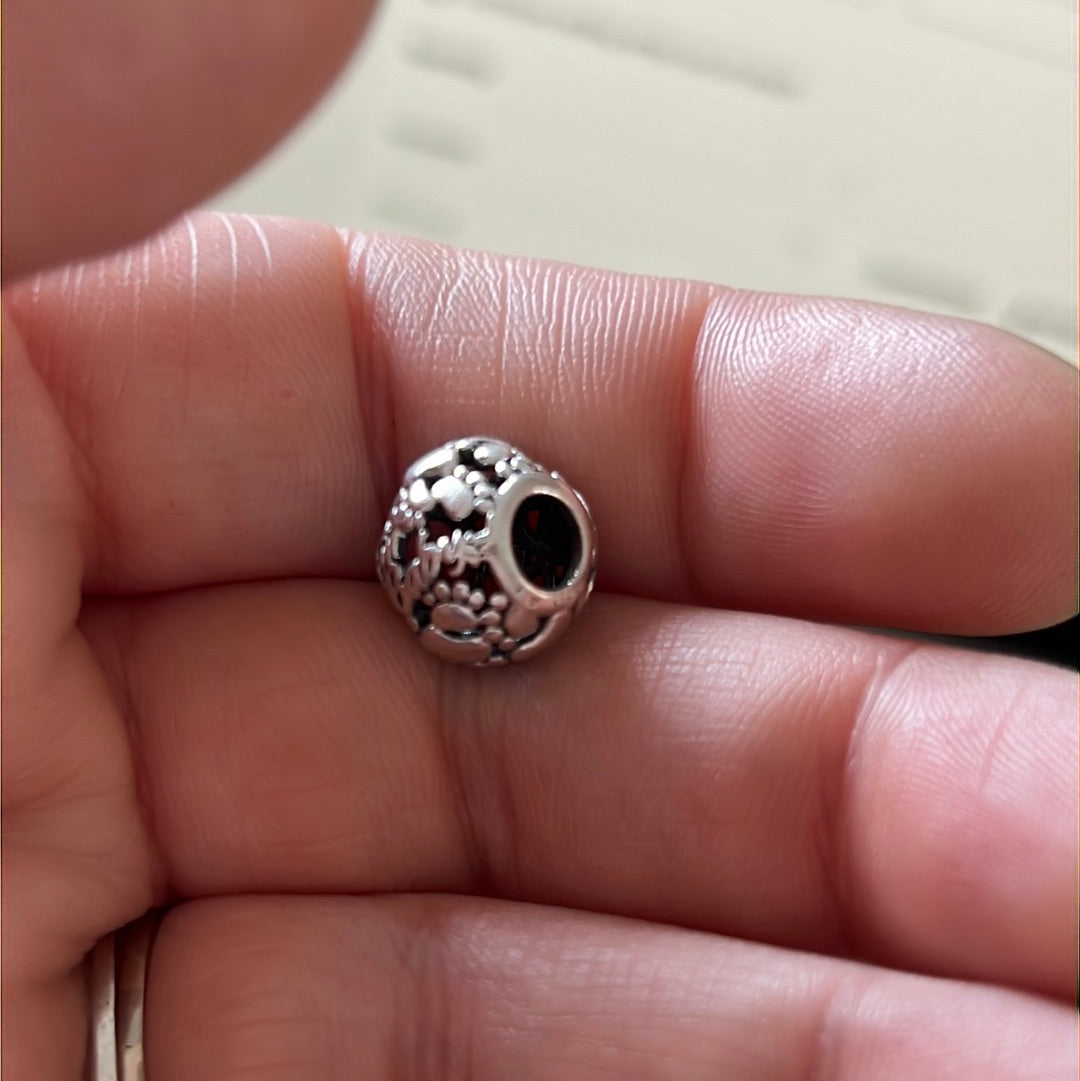 Genuine Pandora Openwork Fur Baby Openwork Paw Print Charm