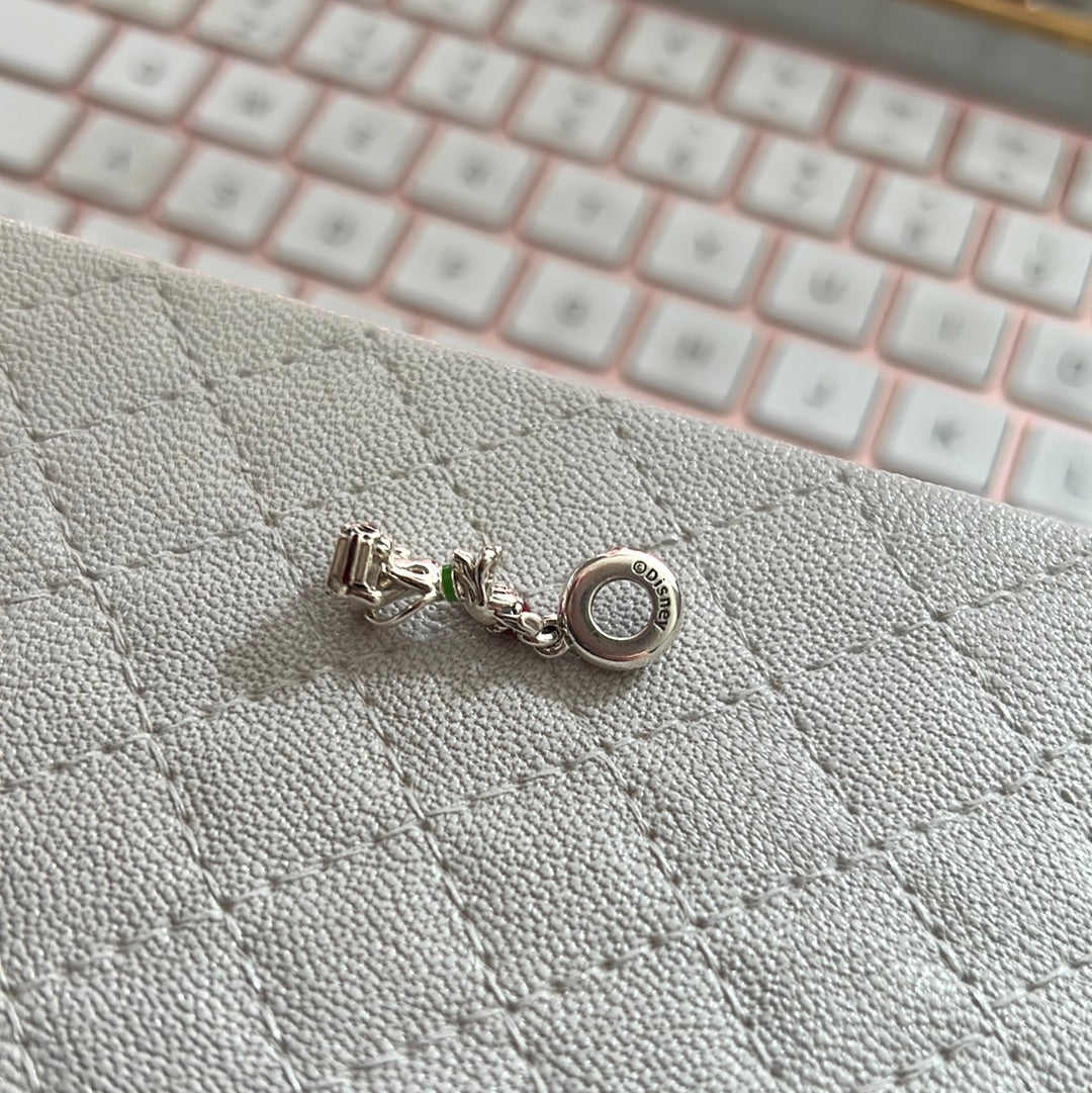 Genuine Pandora Disney Christmas Pluto Enamel Dangle Charm