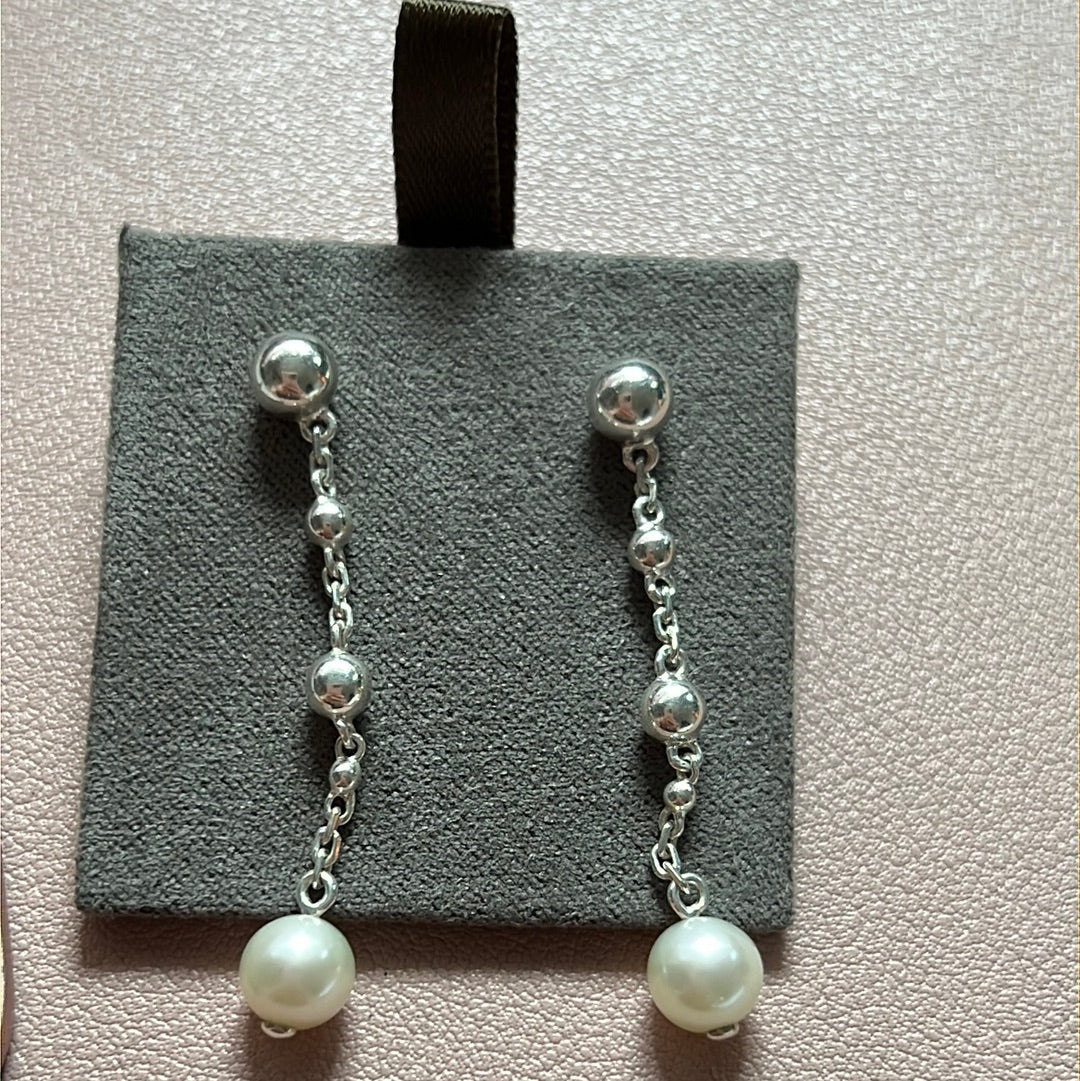 Genuine Links of London Pearl Dangle Earrings
