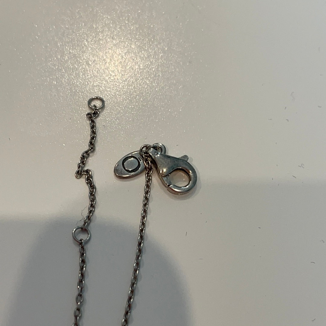 Genuine Pandora Two Tone Heart Dainty Gold Necklace 44cm