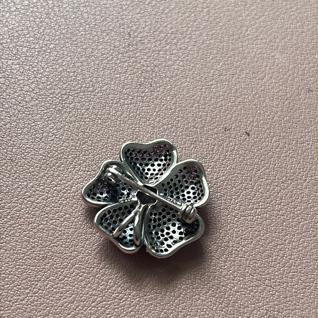 Genuine Pandora Dazzling Glorious Bloom Flower Brooch