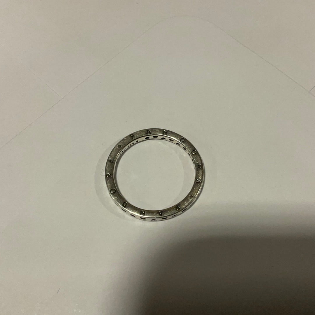 Sterling silver radiant hearts copy ring Size 54