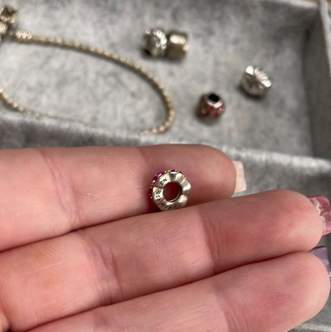 Genuine Chamilia pink stone spacer
