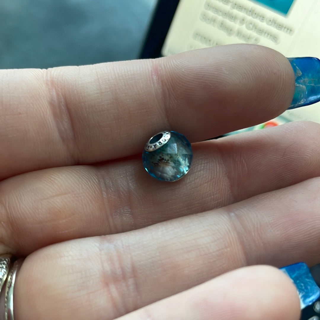 Genuine Pandora Essence Charm Friendship Blue Faceted Stone