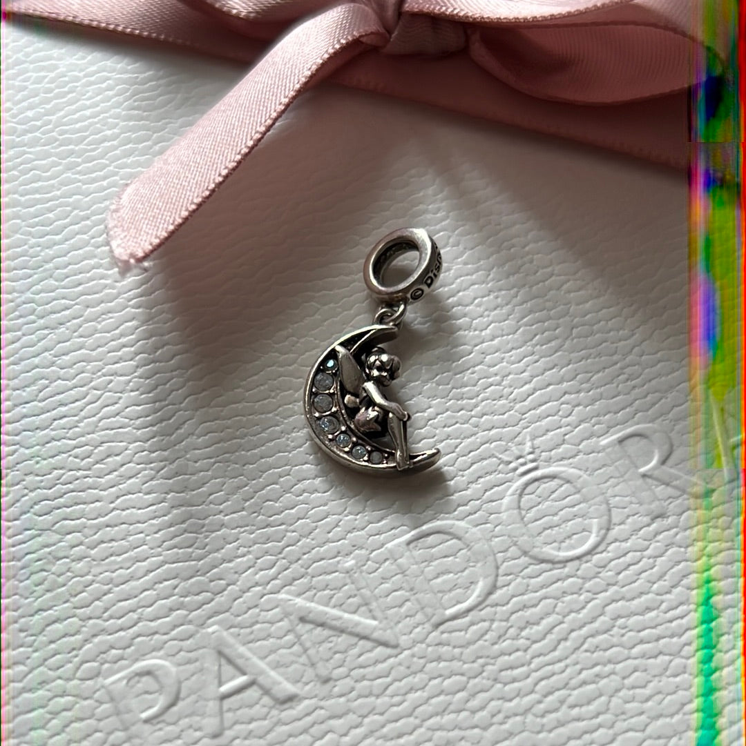 Genuine Chamilia Disney Peter Pan's Pave Tinkerbell Dangle Charm