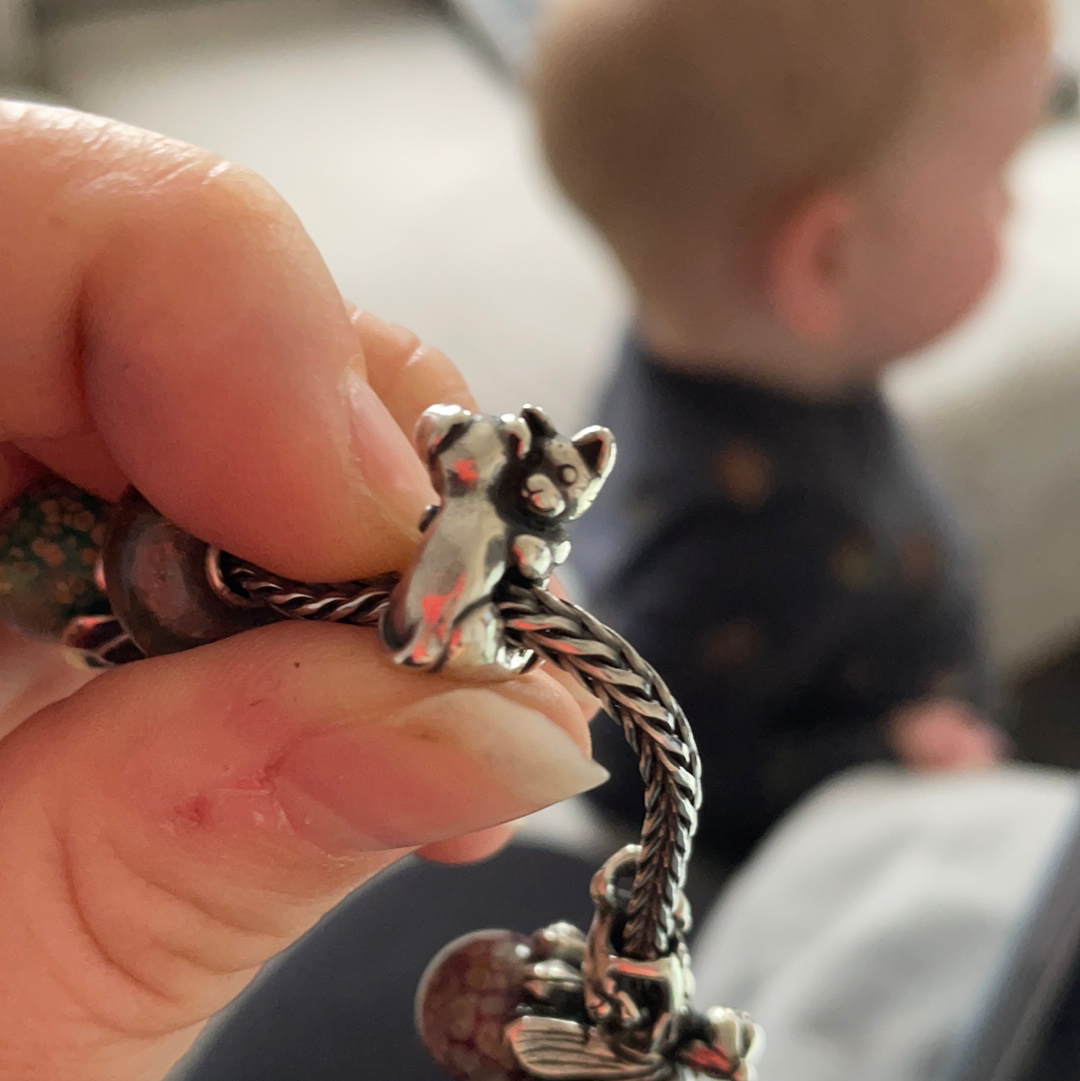 Genuine Trollbeads Love is Blind Cat and Dog Charm