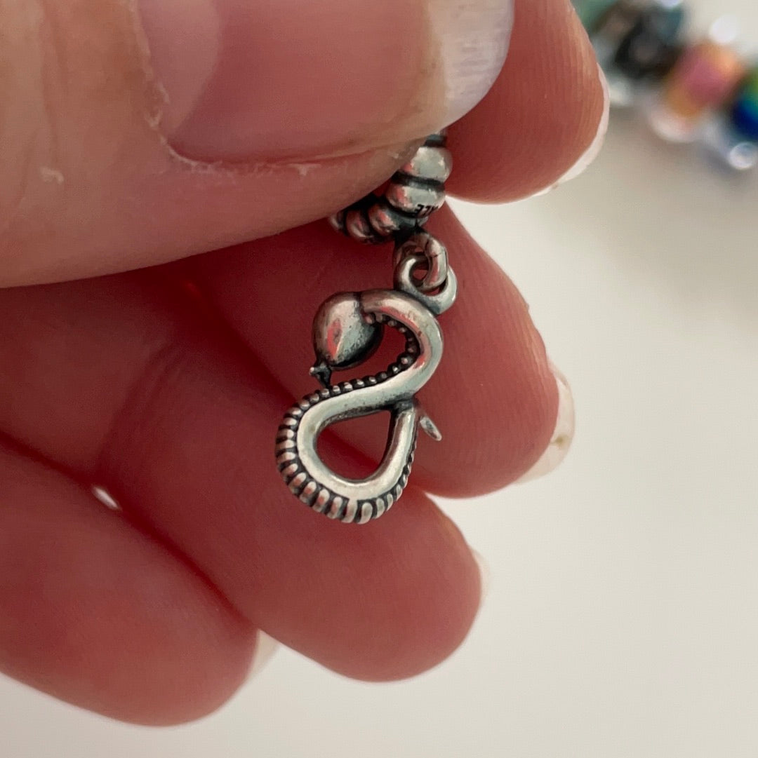 Genuine Pandora Sly Snake Horoscope Rare Dangle Charm Animal