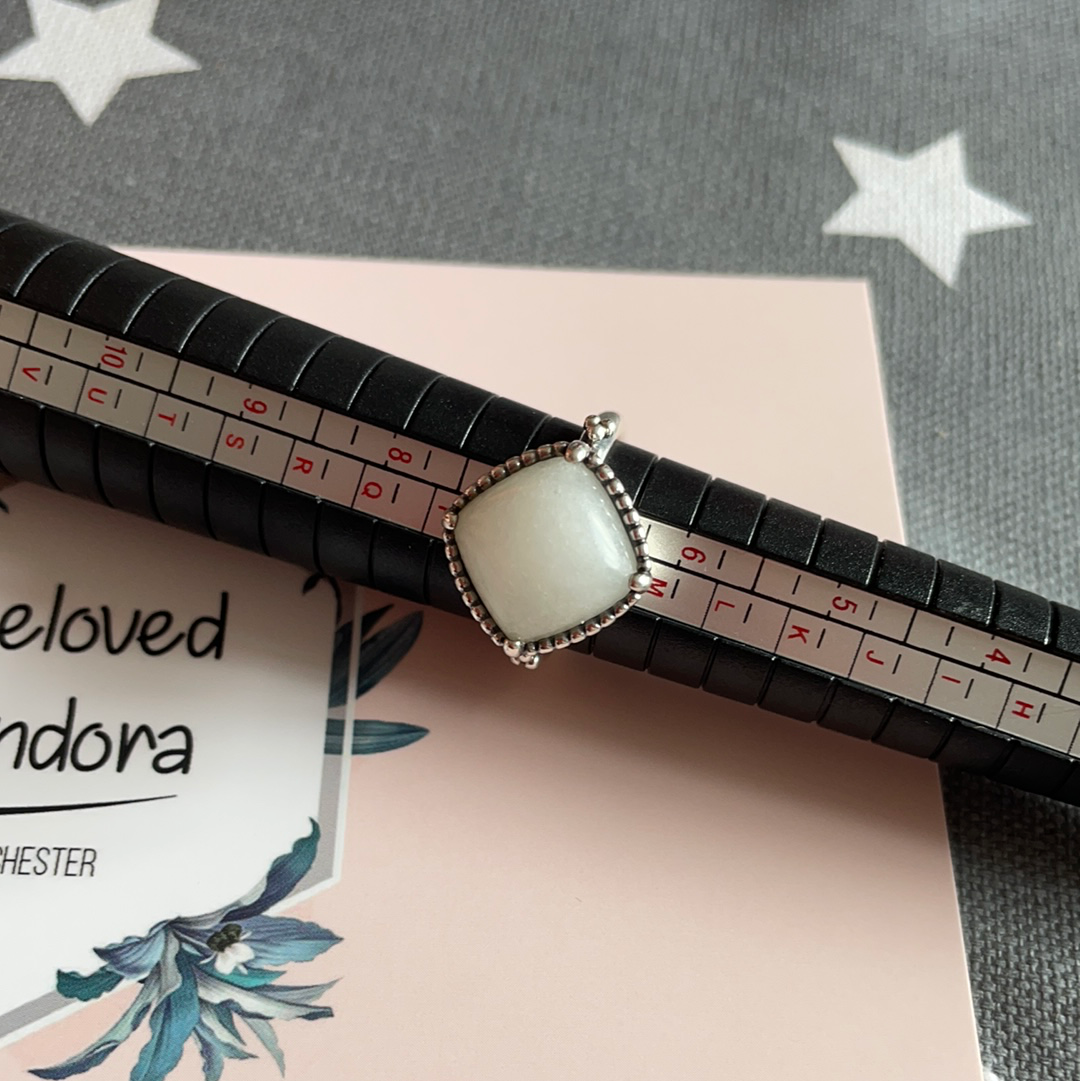 Genuine Pandora White Quartzite Ring in Size ...