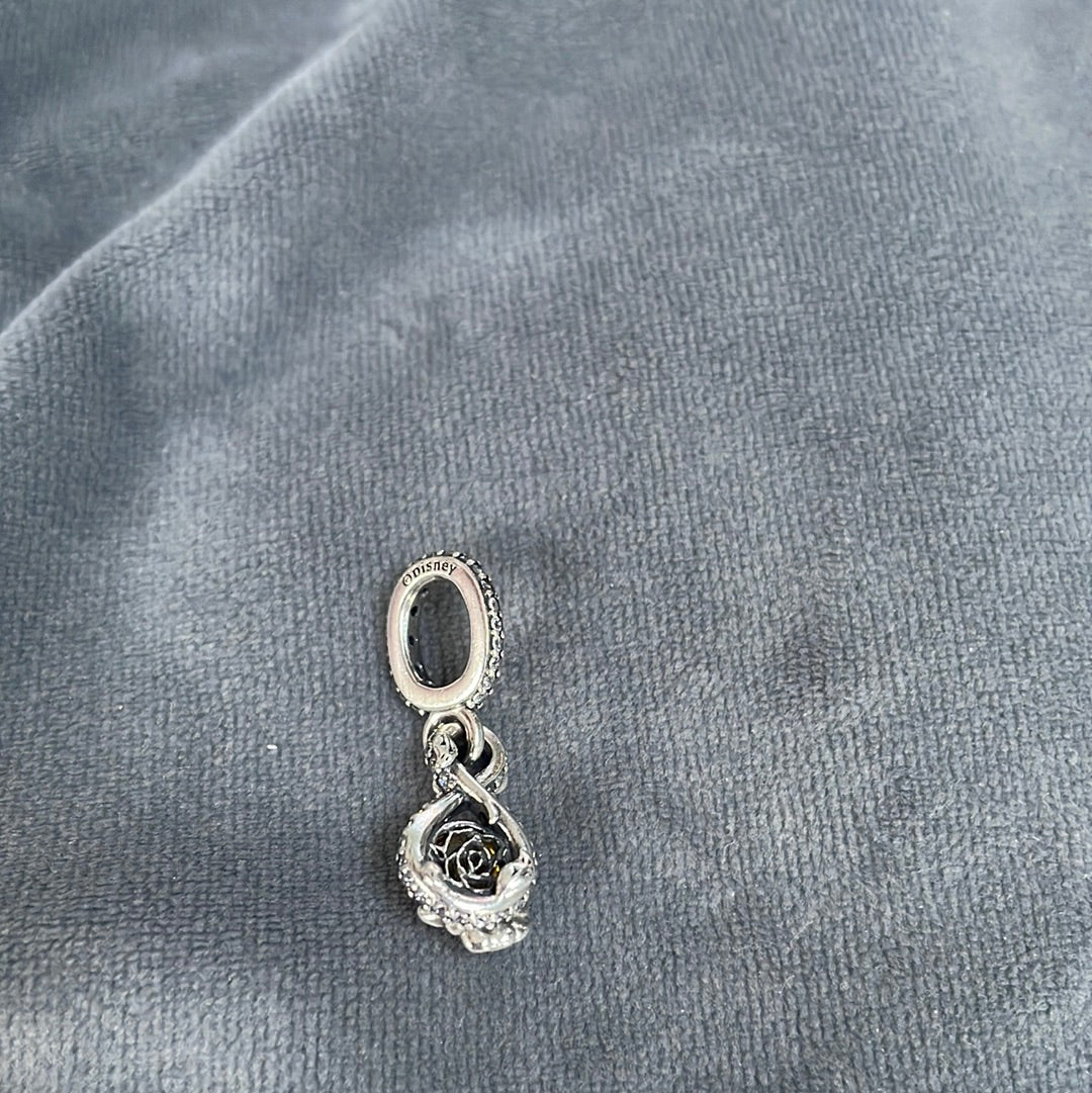 Genuine Pandora Disney Brand New Belle Infinity & Rose Flower Pendant