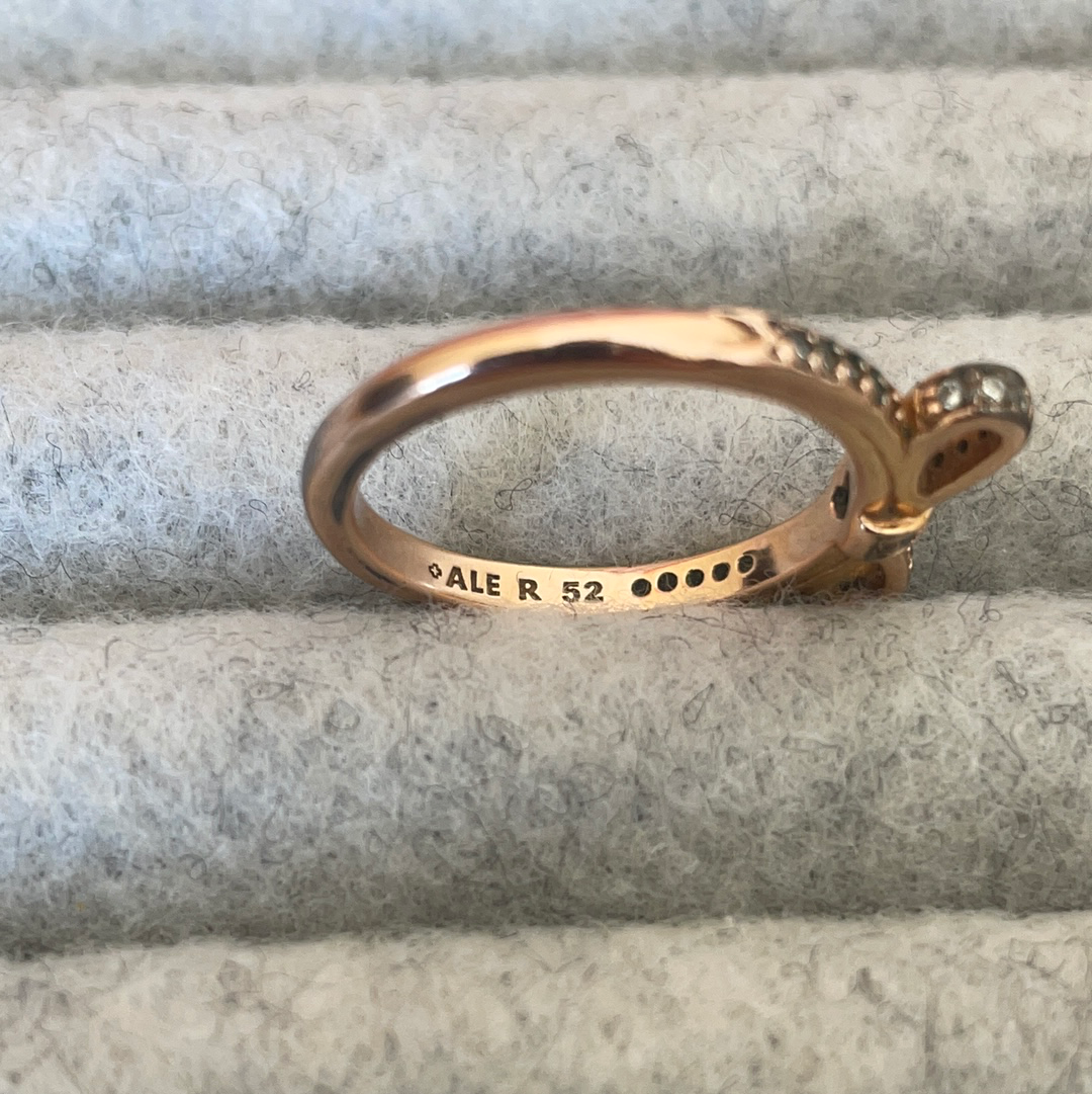 Genuine Pandora Rose Gold Bow Ring Size ..
